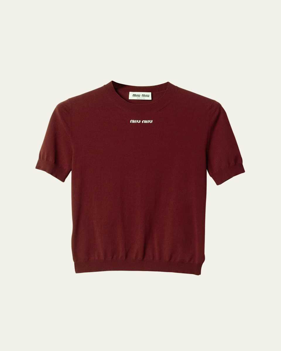 Short Sleeve Viscose Knit Sweater